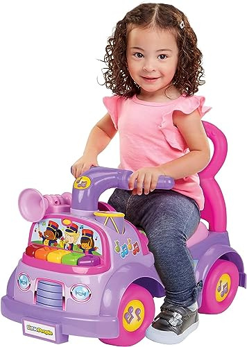 Fisher Price Music Parade Purple Ride-On mit 5 verschiedenen Marschmelodien! [Amazon Exclusive]