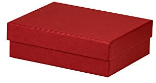 Rössler Geschenkbox mit Deckel | Box mit Deckel | Geschenkbox Geburtstag | Karton mit Deckel | Geschenk Box | Geschenkkarton mit Deckel | Maße: 140x190x60mm | Farbe: Rot