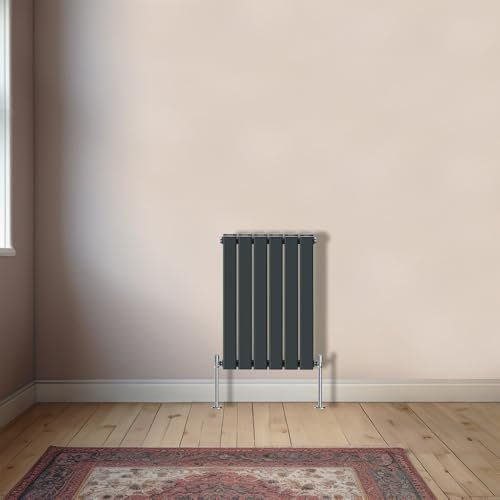 NRG Trueshopping Radiateur vertical à double panneau plat Anthracite 600 x 408 mm