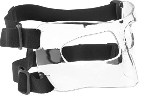 LOVIVER durchsichtig Basketball-Maske, Verstellbarer Riemen, Softball-Maske, bruchsichere, langlebige Gesichtsschutzmaske, schützende Gesichtsabdeckung für, 15 x 9 cm