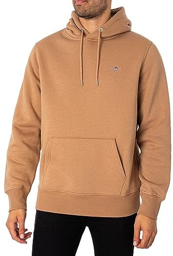 GANT Herren REG Shield Hoodie Kapuzenpullover, WARM Khaki, S