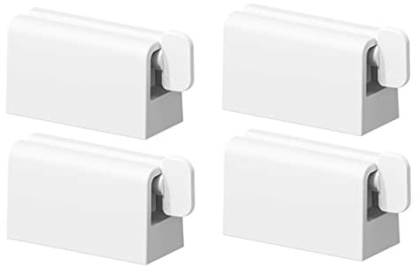 Cabilock 2pcs Bathroom Toothpaste Squeezer Holder Wall-Mounted Dispenser for Hands