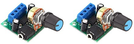 HDYS 2X LM386 Super Mini Amplificatore Board, Elettronica Fai da Te, Amplificatore per Casse Passive, 3V-12V, 0.5W-10W Altoparlante Basso Consumo di Energia Rumorosa