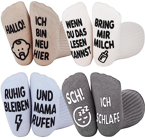 Bazzava Baby Geschenk für Junge und Mädchen - Socken 0-12 Monate - Neugeborenen Geschenke zur Geburt