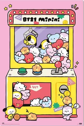 BT21 - Arcade Machine - Poster Plakat Druck - Grösse 61x91,5 cm