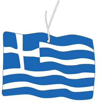 2x Griechenland Flagge Duftbaum Auto Greece, Auto Duftspender, Duftbaum Auto tuning, car air freshener, Duftanhänger Set Auto, kreta, mikonos