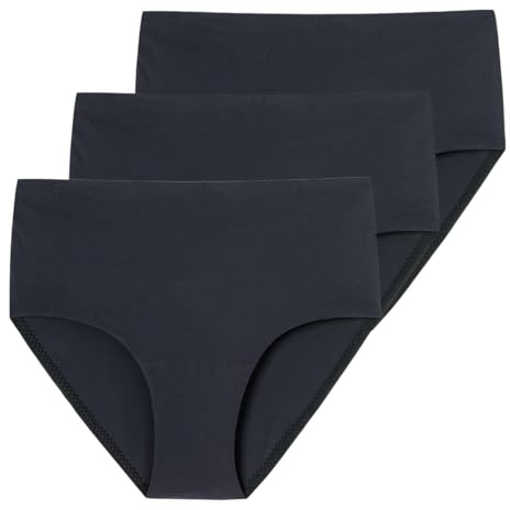 Schiesser 3er Pack Invisible Soft - Damen - Maxi Slip - Unterhose - Lasercut-Abschlüsse