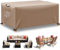 WUAYAMI Gartenmöbel Abdeckung wasserdichte Abdeckplane Gartenmöbel Winddicht Anti-UV Schwerlast 420D -Oxford Gewebe für Sitzgruppe Gartentische Terrassenmöbel Khaki, 150x90x75
