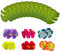 douyif Künstliche Palmenblätter Deko 18x20cm Tropical Palm Blätter Hibiskus Blume Künstliche Monstera Blätter Tropische Blätter Deko für Hawaii-Party Jungle Strand Party Hochzeit Tischdeko 24Stück