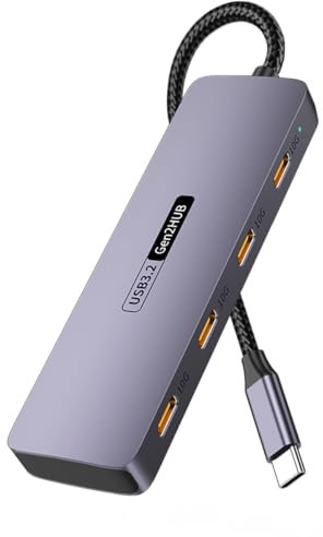 USB C Hub 10 Gbps Hub USB C Splitter mit 4*USB-C 3.2 Ports Hochgeschwindigkeits Multiport Adapter für Phone 15/15 Pro, MacBook, Chromebook, Galaxy S23 usw.