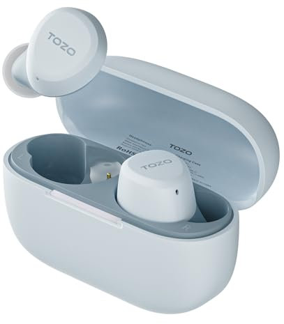 TOZO A1 Auriculares Inalámbricos Bluetooth 5.3 con ORIGX Acústico 30H Reproducción EQ Ajuste Ultraligero USB Tipo C IPX5 Auzl