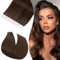 Rich Choices Tape Extensions Echthaar Tape in Extensions 35cm 20 Stück #4 Mittelbraun Haarverlängerung Echthaar Remy Seidig Gerade Invisible Tape ins Haar Extensions Natürliche Haarverdichterung