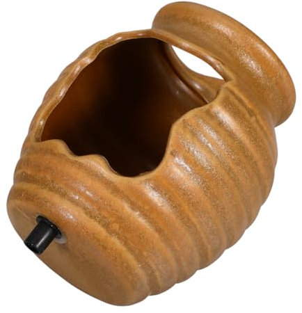PRETYZOOM Agua Circulante Olla De Barro Estanque Escupidor Fuente Mesa Fuente Tarro Fuente De Agua Jardín Fuente Aire Libre Tarro Agua Olla De Barro Decoración Cerámica