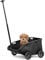 Mini-Hundewagen für Mini-Haustiere, faltbarer multifunktionaler Einkaufswagen mit ausziehbarem Ziehgriff Im Freien, Wagon eingebautem Kissen und Sicherheitsseil mit Aufbewahrungstasche (Schwarz)