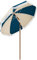 Outsunny Ombrellone da Giardino 2x2 m Inclinabile con Apertura a Manovella, Presa d'Aria e Bordo a Balze, Ombrellone da Esterno Rotondo a 8 Stecche in Acciaio e Poliestere 180 g/㎡, Blu e Beige