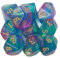 STBQHG 10 dadi poliedrici acrilici a 10 facce da gioco glitterati colorati per giochi di ruolo da tavolo Enduri