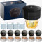 Mtchavno Electric Whiskey Smoker Set, Cocktail Smoker Set mit 6 Aromatischen Hölzern, 4 Whisky Stones, Für Geräucherte Getränke und Lebensmittel, Geschenke für Väter, Ehemänner und Cocktail-Liebhaber