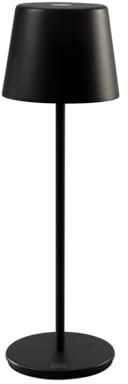Konstsmide LED Tischlampe Vence | schwarz | Indoor/Outdoor | Kabellos | 11,5 x 32 x 11,5 cm | 7888-750