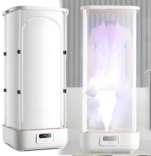 Vaporizzatori per Indumenti Migliorati-Ferro da Stiro A Vapore Verticale 900w Automatico Armadio A Vapore/Macchina per Indumenti Pieghevoli,Stendibiancheria Elettrico con Controllo