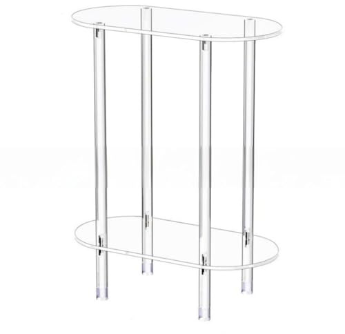 Elegante ovale Form, Mehrzweck-Regal mit 2 Ebenen, effiziente Organisation für Zuhause, Arbeitszimmer, Bücherregal