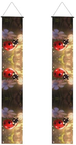 Lovely Ladybug bedrucktes Abschlussbanner für Veranda, stabil, waschbar und wiederverwendbar, Abschlussdekoration für Partys, Zeremonien, Haustüren, Stil 792