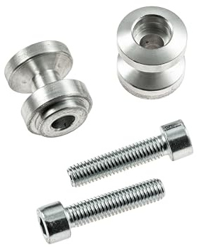 Bobbins / Racingadapter Ständeraufnahmen Schwingenschutz Schwingenadapter für Montageständer M6 Gewinde silber