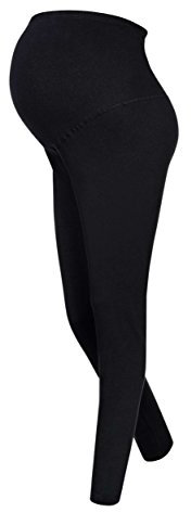 DeDavide Legging de grossesse de qualité supérieure pour femmes enceintes en coton - Gris - X-Large