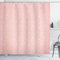 ABAKUHAUS Rose pâle Rideau de Douche, Fleurs en Spirale, Tissu Ensemble de Décor de Salle de Bain avec Crochets, 175 x 200 cm, Corail Blanc