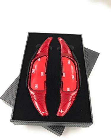 H-Customs Fiberglass Schaltwippen Verlängerung Shift Paddle kompatibel mit AMG 2014-2020 Red