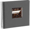 goldbuch Spiralalbum Bella Vista, Erinnerungsalbum aus Leinen mit Titelbild Ausstanzung, Fotoalbum mit 40 Schwarze Seiten, Fotobuch zum Einkleben, Foto Album, Grau, ca. 20 x 20 x 2,7 cm, 12725