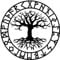 Samunshi® Wandtattoo Yggdrasil mit Runen C Wandaufkleber Wandsticker Aufkleber 90 x 90cm schwarz