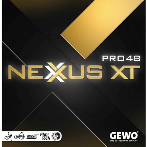 GEWO Nexxus XT Pro 48 - Offensive Table Tennis Rubber, Max Black