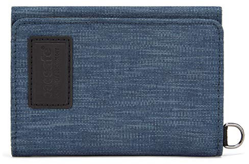 Pacsafe RFID-Blockierendes dreifach gefaltetes Portemonnaie für Herren, Dunkles Jeansblau, Einheitsgröße,