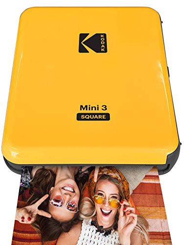 Kodak All-New Mini 3 Square Instagram Size Bluetooth Portable Photo Printer with 4PASS Technology - Yellow