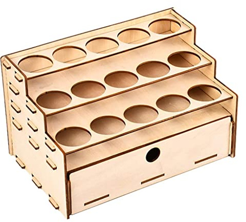 F Fityle DIY Holz e Halter Modellbau Werkzeug, 15-Raster mit Schubladenorganisator