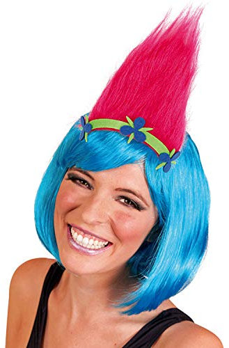 NET TOYS Knalliger Troll-Haarreif für Erwachsene - Pink - Angesagter Damen-Haarschmuck zum Phantasy-Kostüm - Bestens geeignet für Karneval & Mottoparty