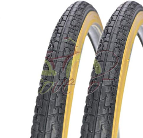 ECOVELO 2 neumáticos 700 x 32 28 x 1 5/8 x 1 1/4 (32-622) negro para bicicleta de ciudad, carretera, senderismo, vintage | neumáticos de carretera negros de goma para bicicleta
