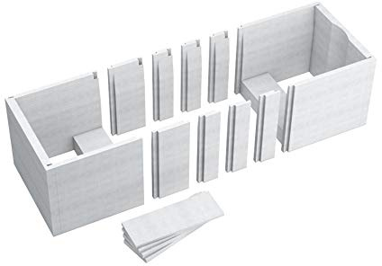 VBChome Support rectangulaire en polystyrène de 140 à 170 cm de large - 75 cm de hauteur - 55 cm - Support universel - À encastrer.