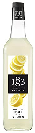 1883 Maison Routin Premium Lemon Syrup for Iced Tea, Cocktails, Mocktails, Desserts Glass 1L