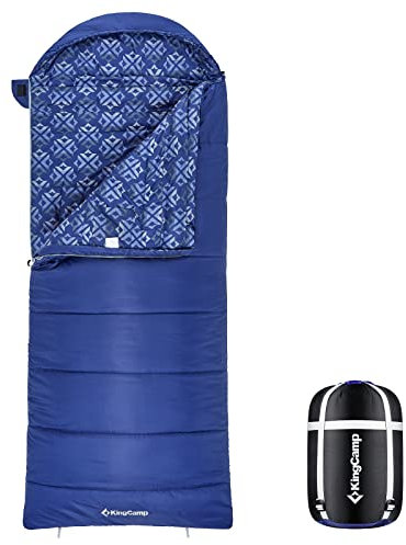 KingCamp Schlafsack Deckenschlafsäcke Leichtgewichtig 3-4 Jahreszeit L/XL Oversize Extreme -18 ℃ Professionell und wasserabweisend für Erwachsene Camping Wandern Rucksackreisen in Winter
