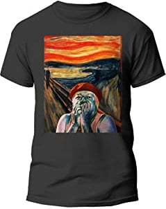 Tshirt L'urlo di Ugo - Tshirt ragionier Ugo Fantozzi - Tshirt Idea Regalo - Tshirt Arte Stile Munch