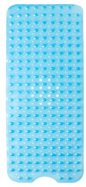 H Tapis de Bain antidérapant 100 x 40 cm Extra Long avec Ventouse résistante à la moisissure pour Usage de Salle de Bain (Bleu)