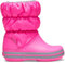 Crocs Unisex Kinder Winter Puff Boot Kids Stiefel, Electric Pink/Light Grey, 33/34 EU