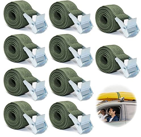 Cinghie di Fissaggio 1m Verde Cinghia Fissaggio con Cricchetto Cinghie Moto Bagaglio Cinghie di Tensionamento con Fibbia a Camma Caricabili Fino a 250 Kg per Moto Portabici Zaino Valigie
