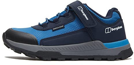 Berghaus Kids’ Galactic Low Walking Shoe with High Traction Sole, Waterproof, Breathable, Lightweight (Blue, UK Footwear Size System, Little Kid, Numeric, Medium, 2)