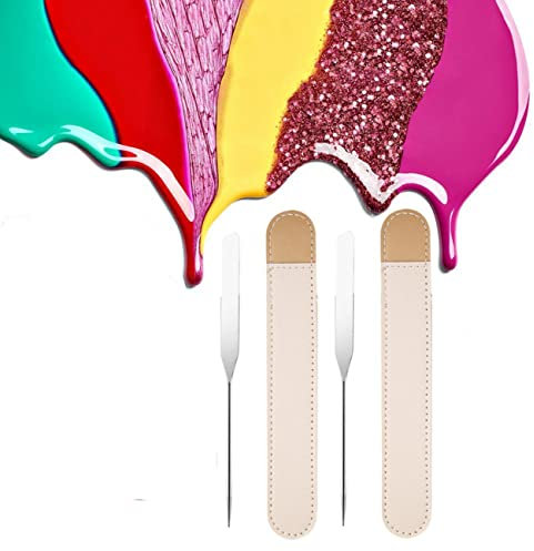 VENEAL Spatula Makeup Korean,Stainless Steel Makeup Spatula, Korean Spatula Makeup with Palette, Makeup Scraper Korean Set, Make Up Spatula Tool and Palette Set Professional Makeup Tool (A-02)