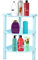 Scaffale portaoggetti per doccia a 3 livelli, 33,5 x 20 x 66 pollici, antiruggine, supporto per doccia in plastica, per bagno interno, vasca, vasca, doccia e vasca, blu (slot rotondo blu a 3 livelli)