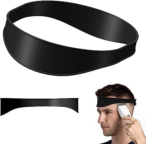 Haarschnitt gebogenes Band, Hair Trimming Guide Silikon-Haarschnittband, Rasierschablone,Silikon Farbverlauf Schablone, haarschneide schablone haarschneider, haare selber schneiden Haarlinien-Vorlage
