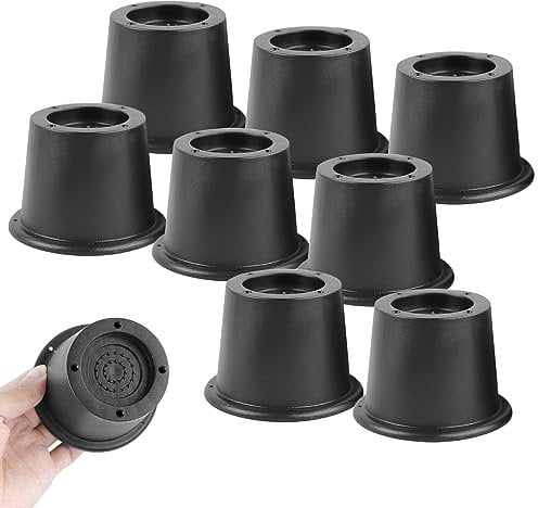 8 Stück Hochwertige Möbelerhöhung, Tischerhöhung, Tisch Erhöhung, Tischbein Verlängerung, Stuhlerhöhung, Bett Erhöhung, Möbel Erhöhung, Bettfüsse, Hervorragende Tragfähigkeit, Einstellbare Höhe (B)
