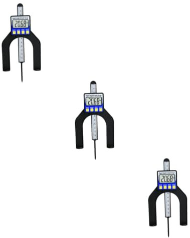 DOITOOL 3 Stücke 2 1 Tisch Höhe Lineal Tiefe Gauge 2-in-1 Digital Display Messen Werkzeug Metall Erkennung